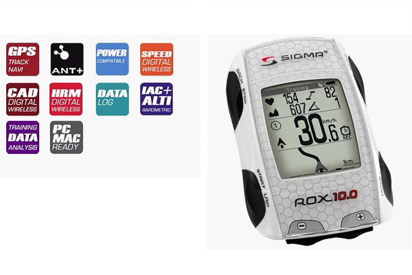 Велокомпьютер Sigma ROX 10.0 GPS SET, комплект с датчиками Велокомпьютер Sigma ROX 10.0 GPS SET, комплект с датчиками